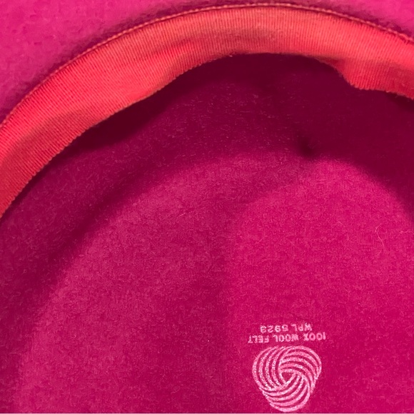 Wool Felt Hat Pink Fuchsia Bow Mysha Bucket Hat - Picture 11 of 16